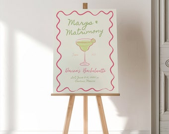 Margs and Matrimony Bachelorette Welcome Sign, Margaritas and Matrimony Bridal Shower, Tequila Hen Party Welcome Board, The Final Fiesta