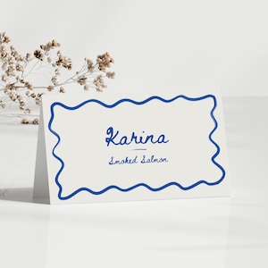 Plaatskaarten bruiloft met maaltijdkeuze, blanco plaatskaarten, plaatskaarten bruiloft afdrukbaar, repetitiedinermenu, repetitiediner