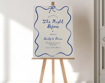 Wavy Hand Drawn Rehearsal Dinner Sign, Rehearsal Dinner Signs, Rehearsal Dinner Welcome Sign, Rehearsal Dinner, Rehearsal Dinner Decorations