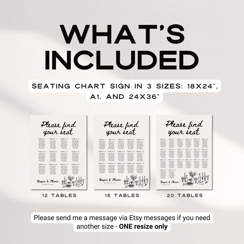 Whimsical Wedding Seating Chart Sign Template, Editable Canva DIY - Etsy