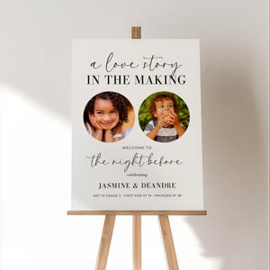 The Night Before Photo Welcome Sign Template, Rehearsal Dinner Sign, Rehearsal Dinner Welcome Sign Canva, Editable The Night Before Sign DIY