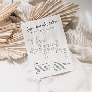 Wedding Crossword Puzzle and Word Search Custom Crossword Puzzle Wedding Crossword Puzzle and Word Search Custom Crossword Puzzle