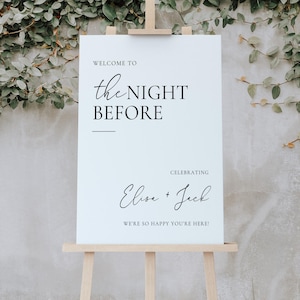 Minimalist Wedding Welcome Sign Template, Elegant Welcome Poster, Simple Wedding Welcome Sign, Large Printable Welcome To Our Sign Canva DIY