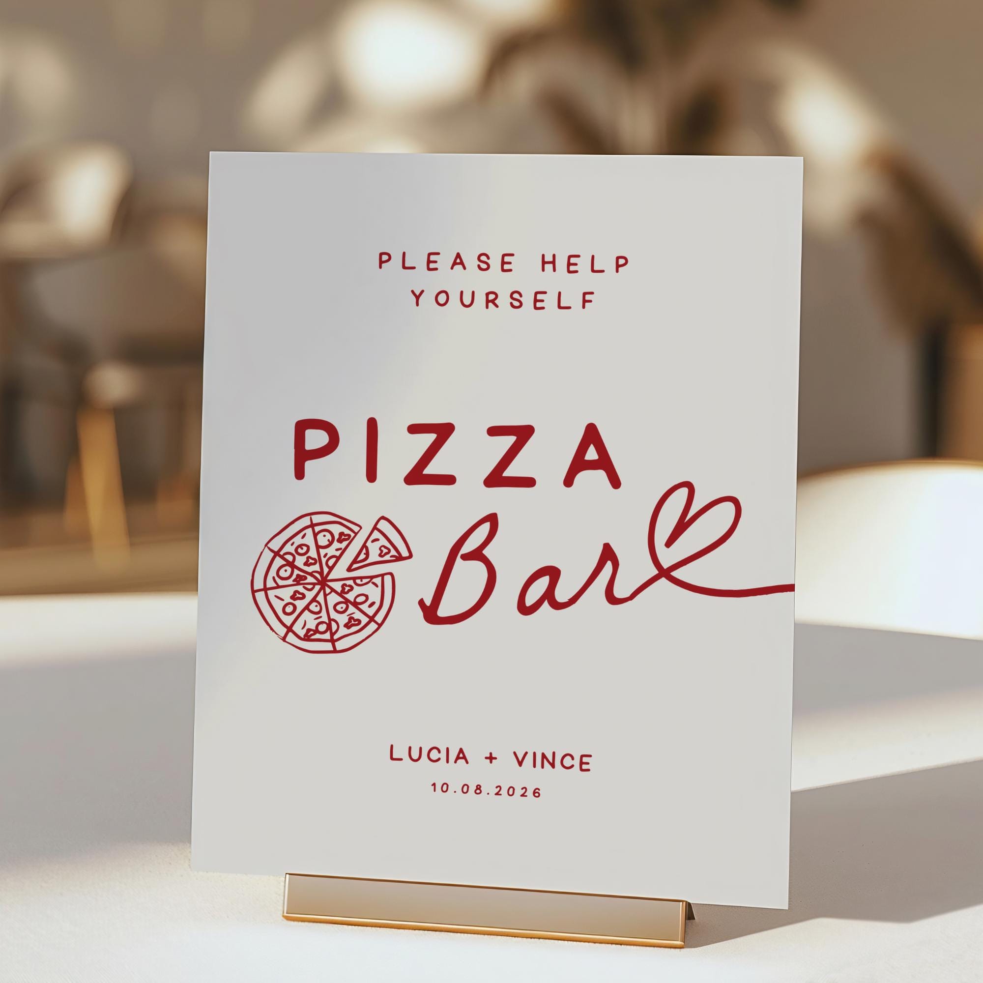 That's Amore Pizza Table Sign Template, Pizza Bar Engagement Sign, Wedding Table Signs, Wedding Table Decor, Italian Buffet Reception Menu