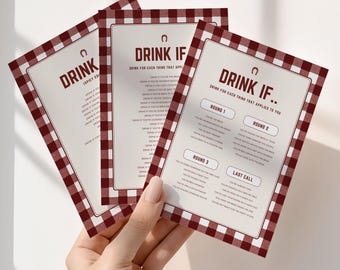 Wild Wild Wife Drink If Game, Bachelorette Party Game, Scottsdale Bach Weekend Activity, Last Rodeo Cowgirl Game, Editable Canva Template