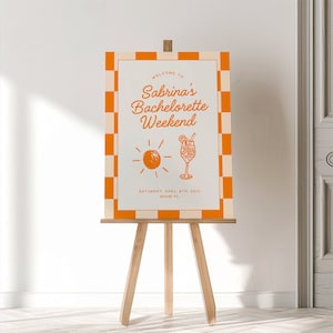 Sonne und Spritz Bachelorette Willkommensschild, Aperol Spritz, Strand Bachelorette, Bachelorette Dekor, Party Dekor, Brautdusche Dekor, Sommer