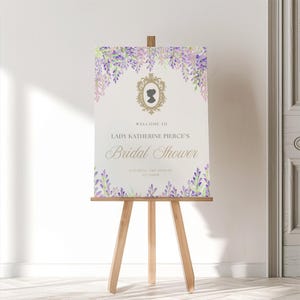 Bridgerton Bridal Shower Welcome Sign Template, Floral Bridal Shower Sign, Tea Party Bridal Shower Sign, Editable Vintage Welcome Sign DIY