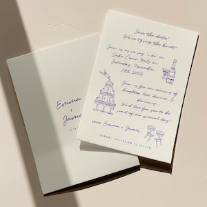 Handgeschreven Save the Date-sjabloon, handgeschreven uitnodiging, moderne bruiloft briefpapier, trendy bruiloft, handgeschreven notitie Save The Date Canva DIY