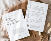 Wedding Weekend Itinerary Template, Modern Welcome Letter (Digital Download)