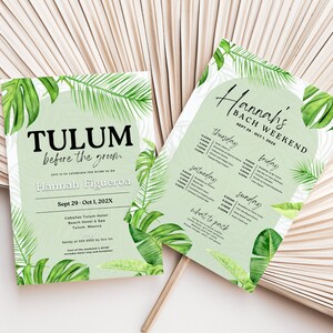 Tulum Bachelorette, Bachelorette Itinerary Template Instant Download, Bachelorette Weekend Itinerary Template, Bachelorette Party Itinerary