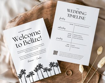 Destination Wedding Welcome Letter & Itinerary Template (Digital Download)