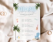 Miami Bachelorette Weekend Itinerary Template (Digital Download)