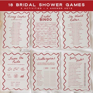 That's Amore Bridal Shower Games Template, Italian Theme Wedding Shower Games, Party Games, Wedding Games DIY, Editable Bridal Shower Game