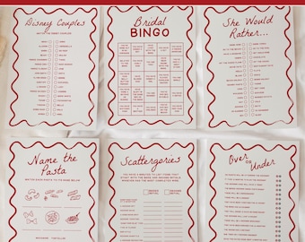 That&#39;s Amore Bridal Shower Games Template, Italian Theme Wedding Shower Games, Party Games, Wedding Games DIY, Editable Bridal Shower Game