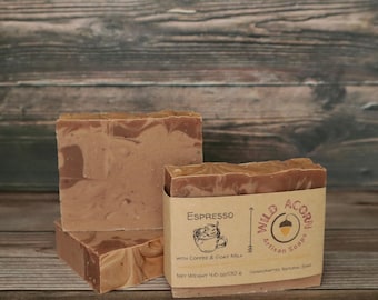 Jabón de café expreso con leche de cabra