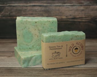 Green Tea & Peppermint Soap with Aloe