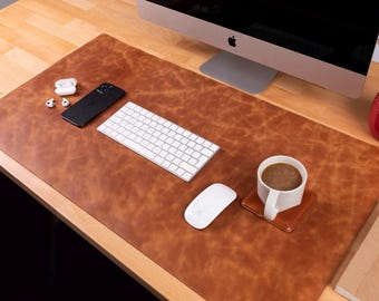 Personalizable Genuine Leather Desk Mat,Custom Computer Pad,Office Keybord Mat,Large Custom Desk Mat,Gamer Desk Mat,Organizer Desk Mat