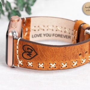 Top Grain Leather, Apple Watch Bands, Women Men Unisex iWatch Bands, 38 40 41 42 44 45mm, Personalized Gifts for Her, Wristband Accessory