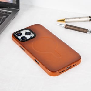 iPhone 16 Pro-hoesje, aangepast leren iPhone 16-hoesje voor iPhone 16 Pro, 16 Pro Max met Magsafe, jubileumcadeau, vadercadeau, moedercadeau