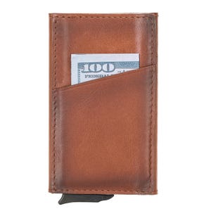 Handmade Leather Business Card Holder, Customizable Small Wallet, Premium Wallet, Luxury Cardholder, Business Gift, Gift for Him