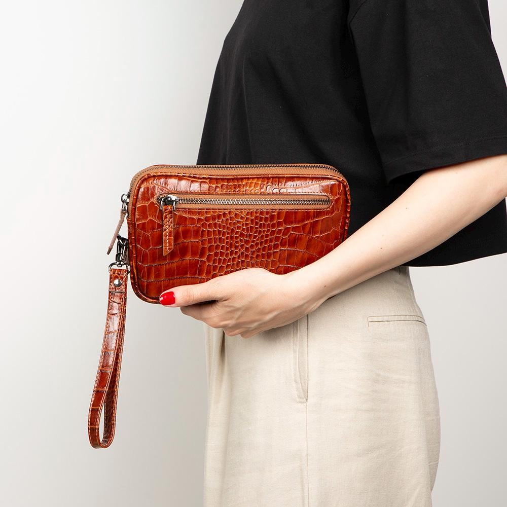 Pochette Portefeuille Clutch Matelassée Femme Grande Taille - Multicolore Neuve
