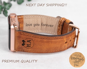 Leather Apple Watch Band 38mm 40mm 41mm 42mm 44mm 45mm,Apple Watch Strap,iWatch Band,Apple Watch Bracelet,Unisex Watch Band,Custom Band