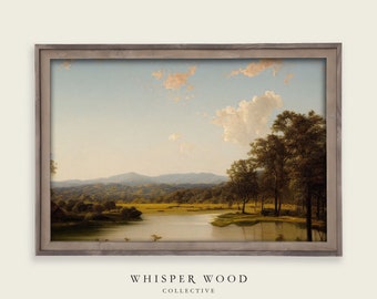 Virginia Landschaft Ölgemälde | Landschaft | Rustikales Landhaus Dekor | Vintage Stil Digitale Kunst | Amerika | Druckbare Kunst | #62