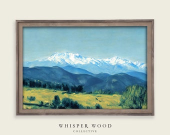Wasatch Mountains Landscape Oil Painting | Landscape | Vintage Country Decor | Vintage Style Digital Art | Utah | Printable Art | #91