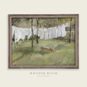 Laundry Room Art | Vintage Farmhouse Decor Oil Painting | Printable Wall Art | #178