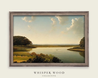 Maryland Landscape Oil Painting | Landscape | Warm Rustic Country Decor | Vintage Style Digital Art | America | Printable Art | #77