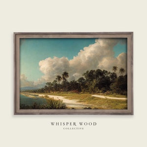 Florida Landscape Oil Painting | Landscape | Warm Rustic Country Decor | Vintage Style Digital Art | America | Printable Art | #29
