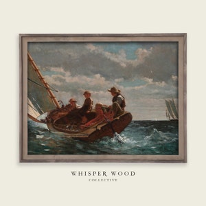 Vintage Boat Oil Painting | 1800s Decor | Vintage Wall Art | Downloadable, Printable Art | #198