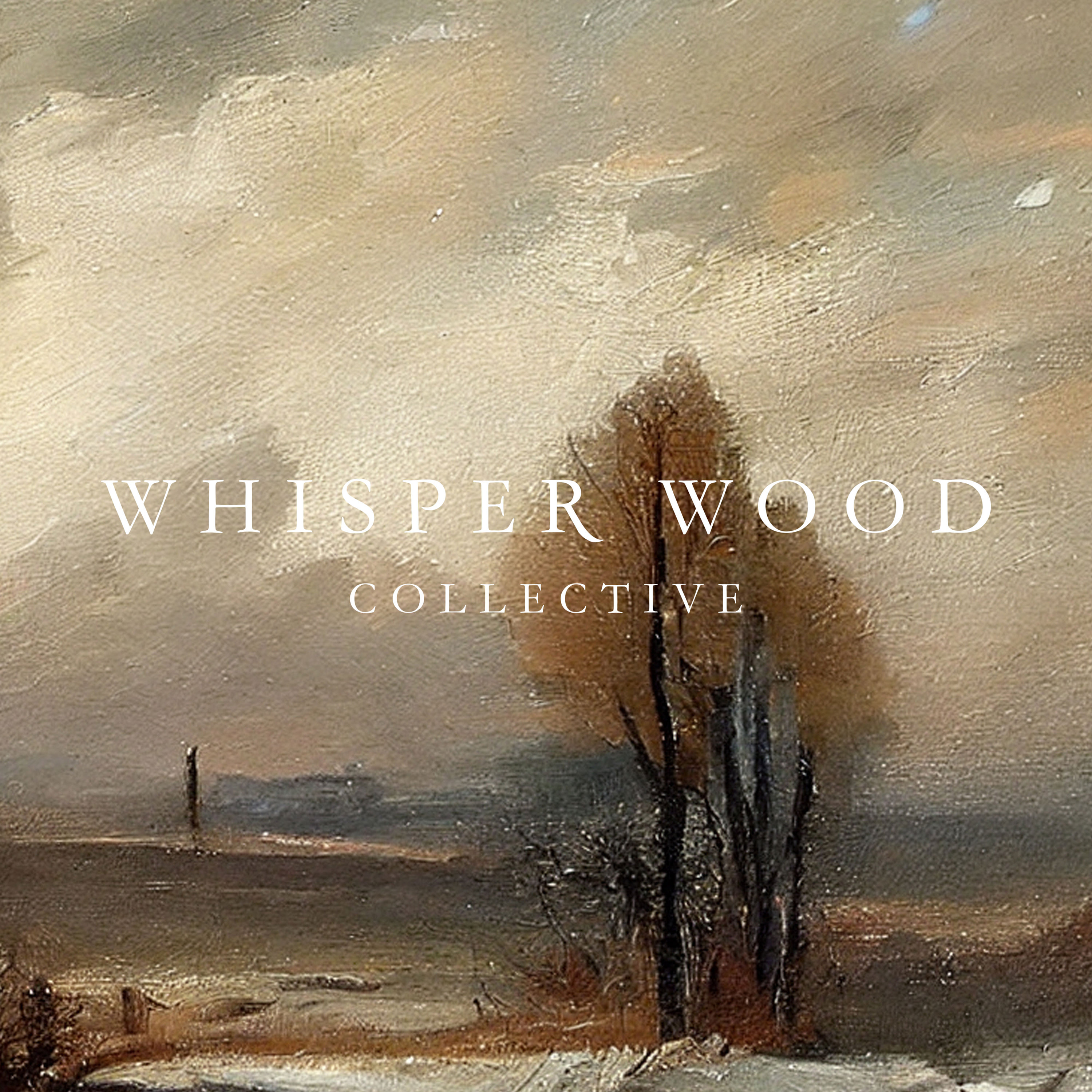 Moody Winter Oil Painting | Cool Rustic Country Decor | Vintage Style ...
