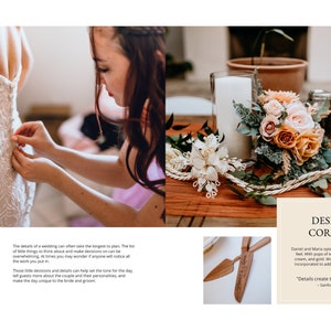 Details Page Wedding Magazine Template for Canva