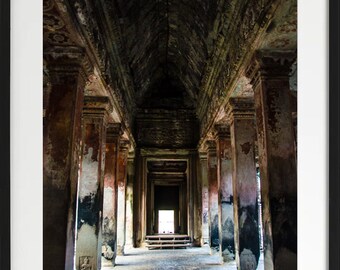 Print - Photo Print - Poster - Cambodia - Temple of Angkor Wat Gate 4 - Travel and art photography