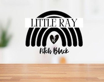 Kiss-Cut Vinyl Sticker | Little Ray of Pitch Black | Laptop Sticker | Kindle Sticker | Small Gift | Emo | Dark