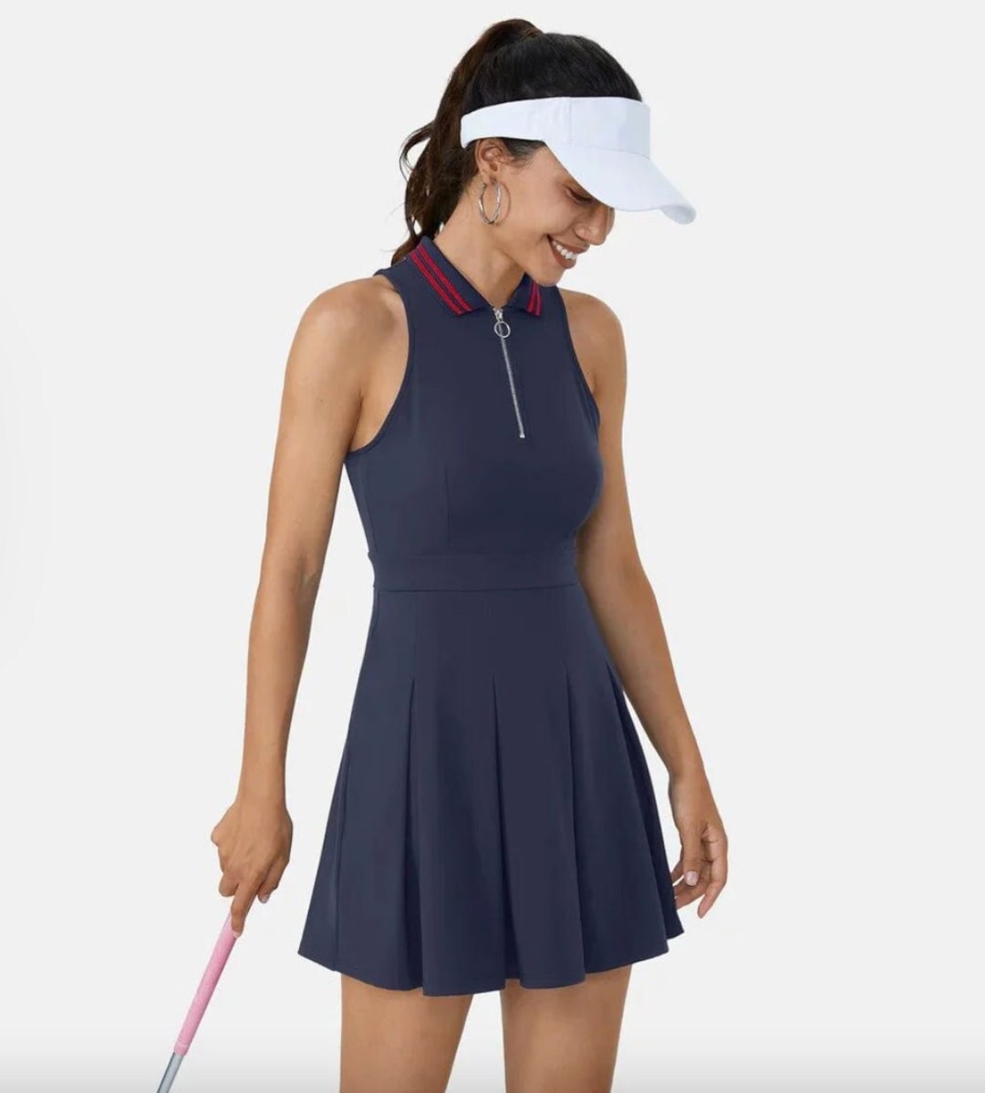 ZIPPER GOLF DRESS One Piece Golf Dress Navy Golf Dress Golf Etsy