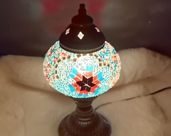 Art decoration lighting ,Turkish Mosaic Lamp, Gift, Table Lamp, reflection, Bedside Turkish Moroccan Mosaic Lamp