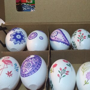 Easter egg,Set Of 10 easter eggs,Hand painted ornament, Custom Easter Box,Easter egg in box,Easter gift for kids,Easter gift in box