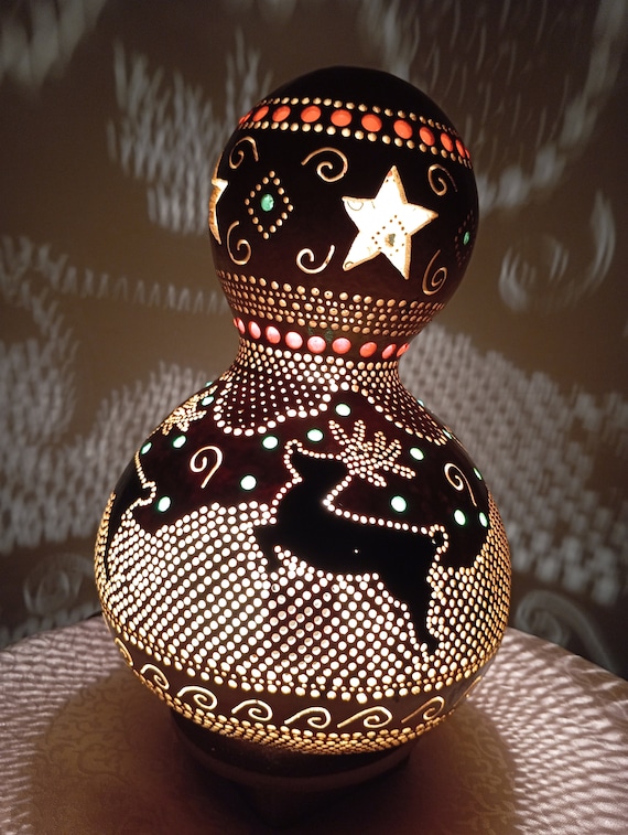 Christmas Deer Moose Themed Lamp valentine s Day calabash Lamp