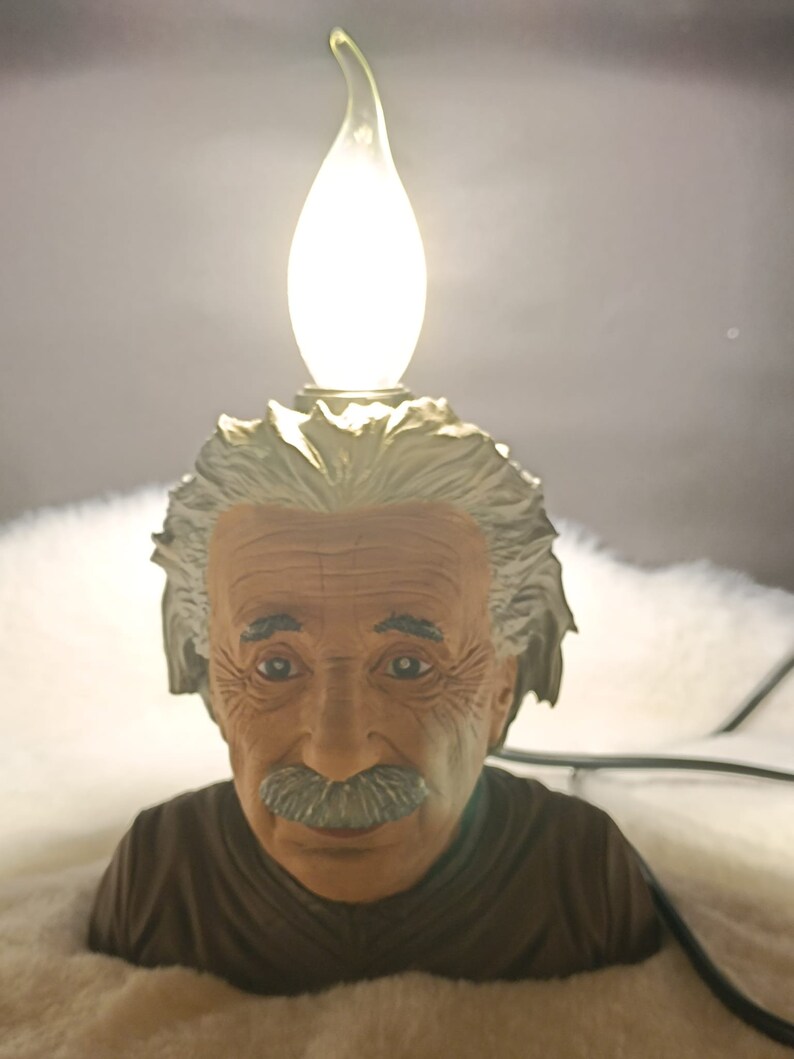 Albert Einstein Bust Lamp, Idea Gift, Theoretical Physicist's Lamp