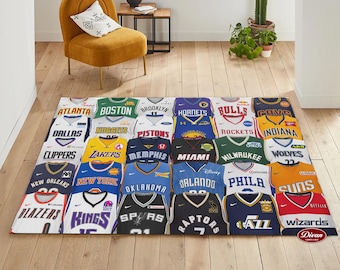 Basketball Rug, NBA Rug, NBA Fan, Modern Rug, Kids Room Rug, Custom Rug,Floor Rug, Home Decor Rug, Area Rug, Salon Rug, Popular Rug, Nba Kit