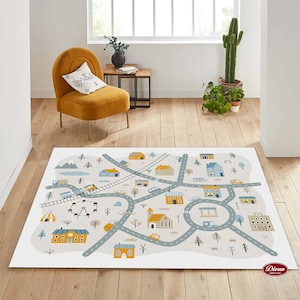 City Road Playground Ultra Soft Nursery Kids Rug , Children&#39;s carpet named, Nursery Decor, Play Rug, Metropolis Play Rug