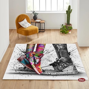 Air Sneaker Rug,Basketball Rug,Basketball Shoes Rug,Space Rug, Air Rug,Home Decor Rug,Modern Rug,3D Art Rug,Popular Rug,Area Rug,Custom Rug