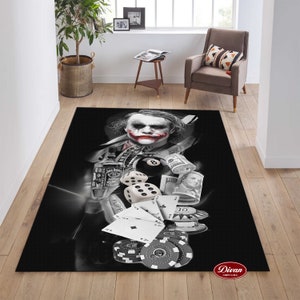 Joker Rug, Joker Pattern Rug, Home Decoration, Teen's Room Rug, Popular Rug, Area Rug, Gift For Him, Boy Room Decor, Home Decor Rug