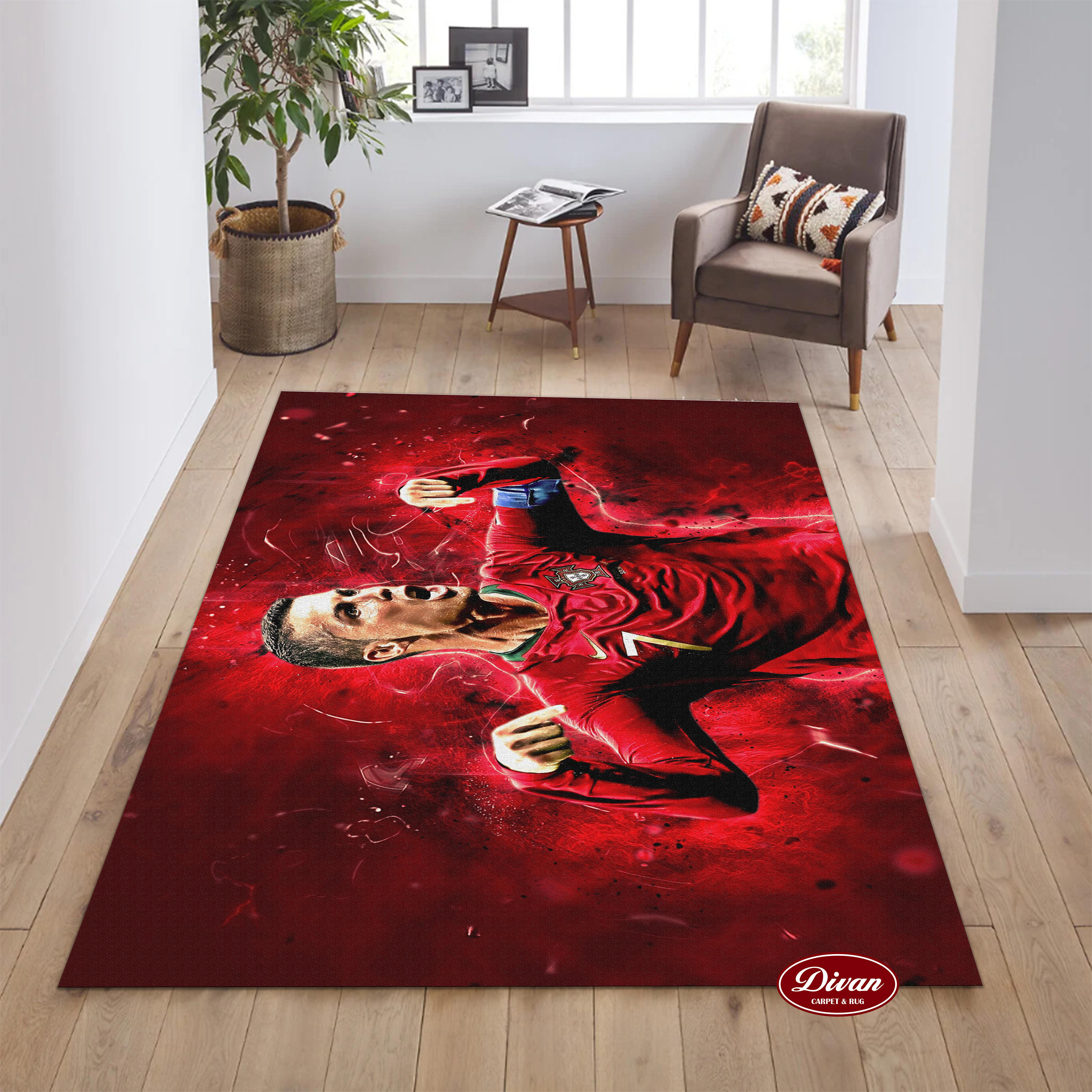 Football Rug, World Cup 2022, Football Design,messi Ronaldo Rug ...