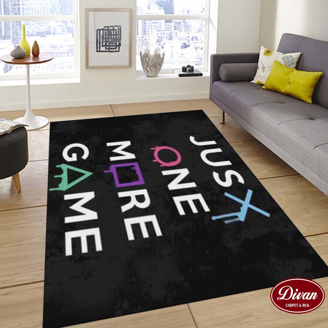 Just One More Game Controller Rug Gaming Area Rug Best Etsy
