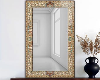 Turkish Pattern Tempered Glass Mirror, Decorative Wall Art