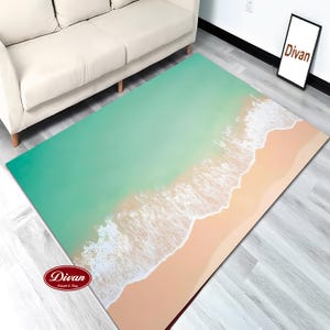 Sea Rug,Sea Pattern Rug,Ocean Pattern Rug,Tropical Beach Themed Rug,Blue Rug,Rugs for Kids Room,Rug For Living Room,Popular Rug,Fresh