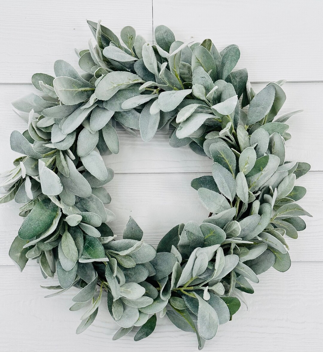 Lambs Ear Wreath Front Door Wreath Farmhouse Front Door - Etsy